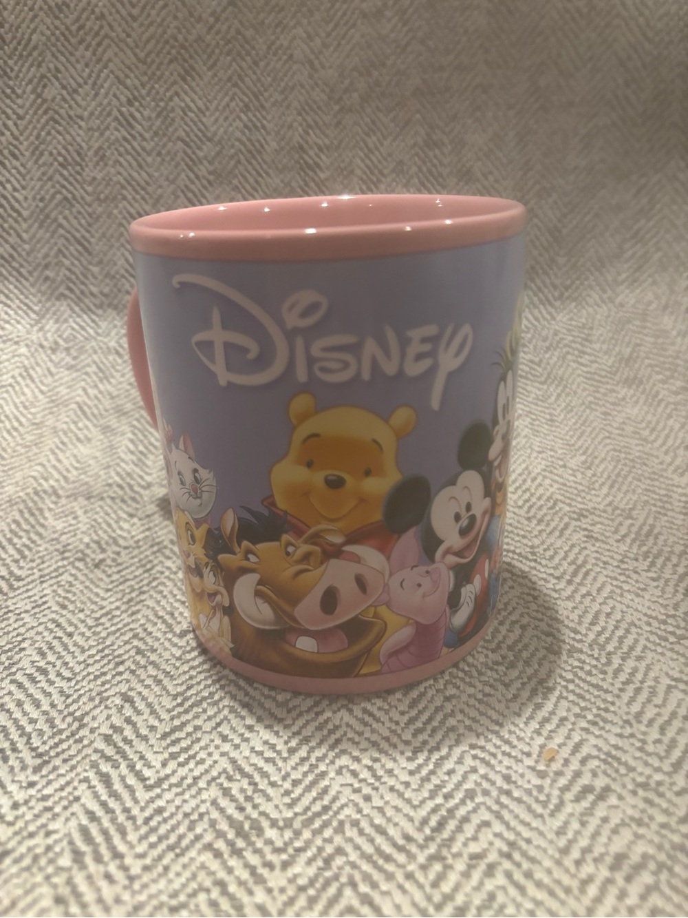 Disney Character Princess Mug Pink Cinderella Snow White Pooh Tinkerbell Mickey